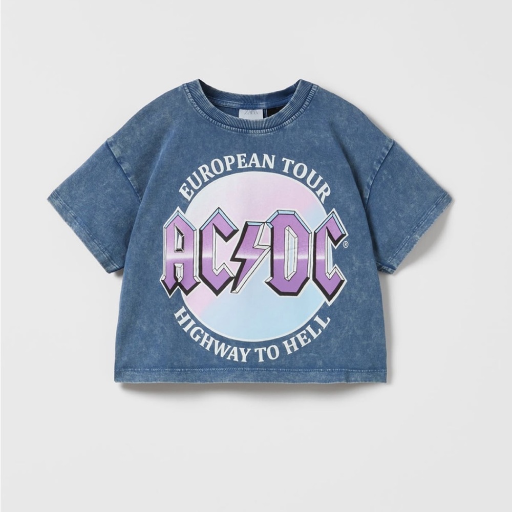 ZARA WASHED AC/DC @ T-SHIRT